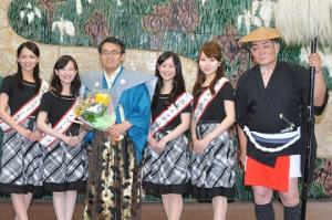 「2013西尾祇園祭」ＰＲ隊の表敬訪問