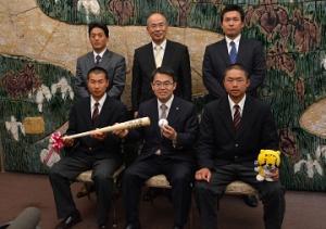 豊川高等学校硬式野球部のみなさんと