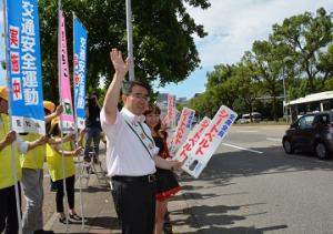 夏の交通安全県民運動啓発キャンペーンを行いました