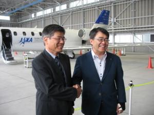 平成24年7月17日　JAXA実験用航空機「飛翔」による飛行実証実験始まる