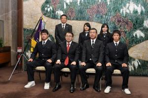 平成24年12月3日　第92回全国高等学校ラグビーフットボール大会出場校の知事表敬訪問