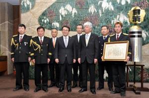 平成25年3月18日　大口町消防団の知事表敬訪問