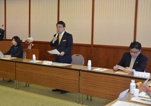 設立総会で挨拶しています