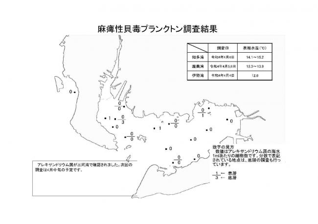 麻痺性貝毒プンラクトン調査結果20220406