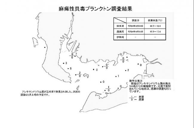 麻痺性貝毒プランクトン調査結果20220422