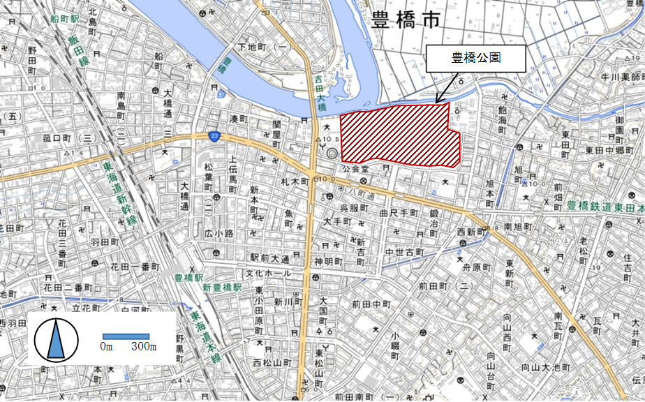 豊橋公園位置図