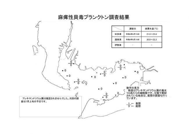 麻痺性貝毒プランクトン調査結果20220616