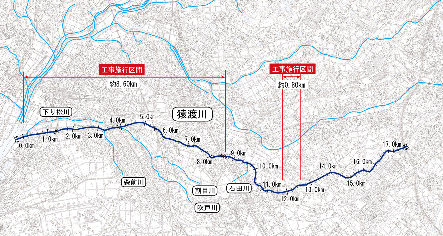 猿渡川本線平面イメージ図