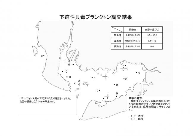 下痢性貝毒プランクトン調査結果20230203