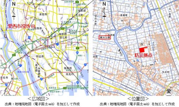 防災拠点の位置図