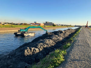 福田川河床掘削