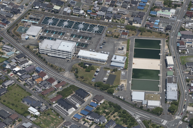 豊橋浄水場（航空写真）