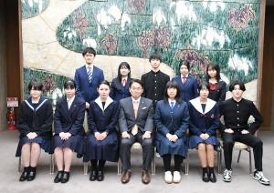 中国・広東省へ派遣する高校生訪問団が知事を訪問