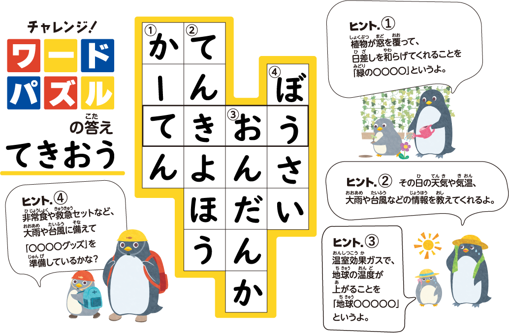 ワードパズルの答え「てきおう」