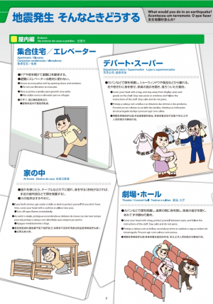 地震発生そのときどうする（屋内編）