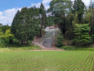 農地法面を復旧