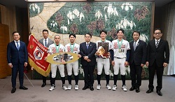 0430日本少年野球春季全国大会 中学生の部 優勝チームの訪問