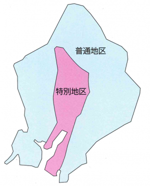小牧大山自然環境保全地域区域図