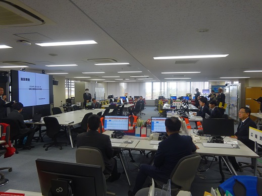 愛知県災害情報センターの施設調査のようすの画像