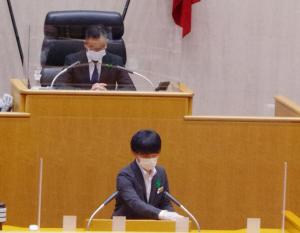 本会議場のようす（消毒）