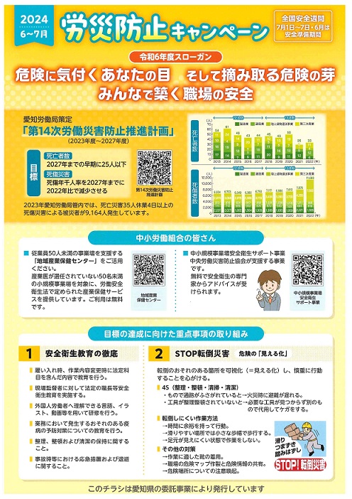 労働安全衛生委託事業リーフレットの画像