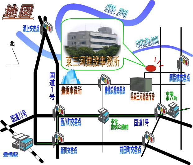 事務所付近の地図