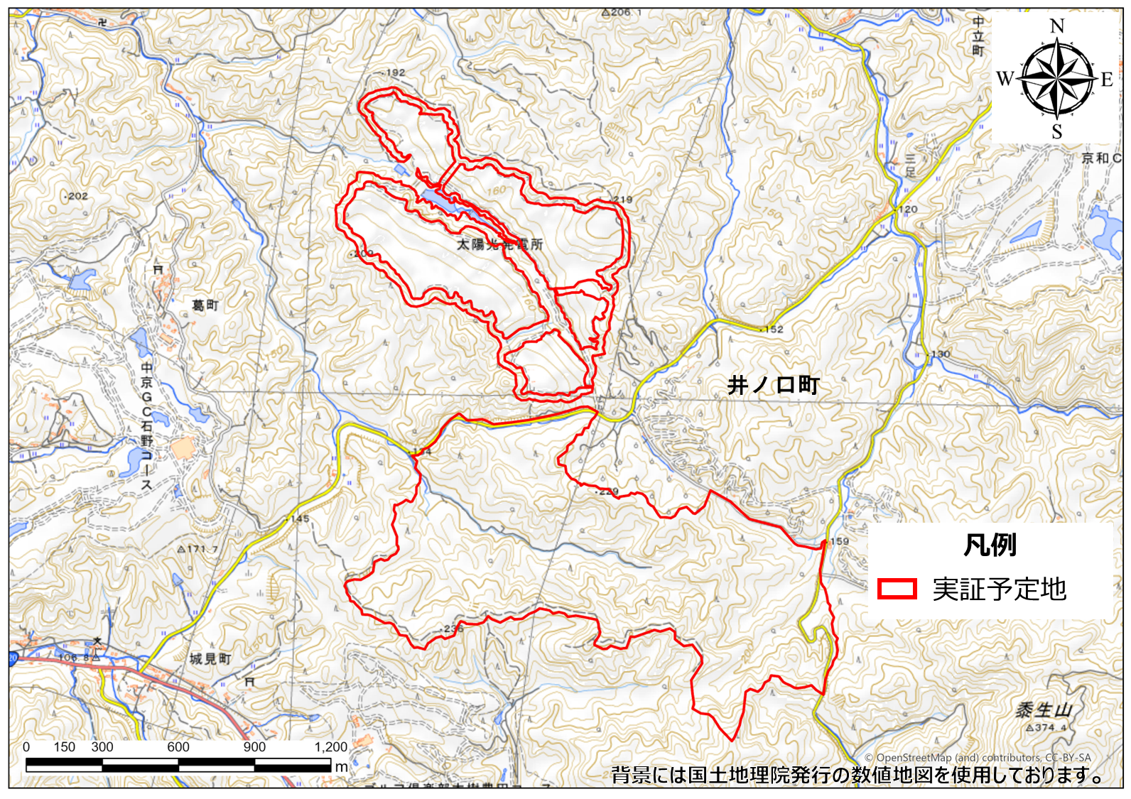 実証予定地（約150ha）