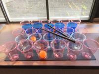 ピンポン玉入れ