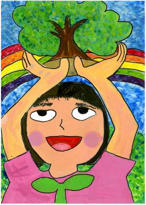 入選（国土緑化推進機構理事長賞）岡島弥生さん