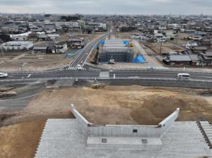 （仮称）新愛岐大橋の施工中写真2