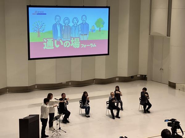 第１部のみんなで体操（たがた若がえり隊によるこまきやま体操）の様子です。