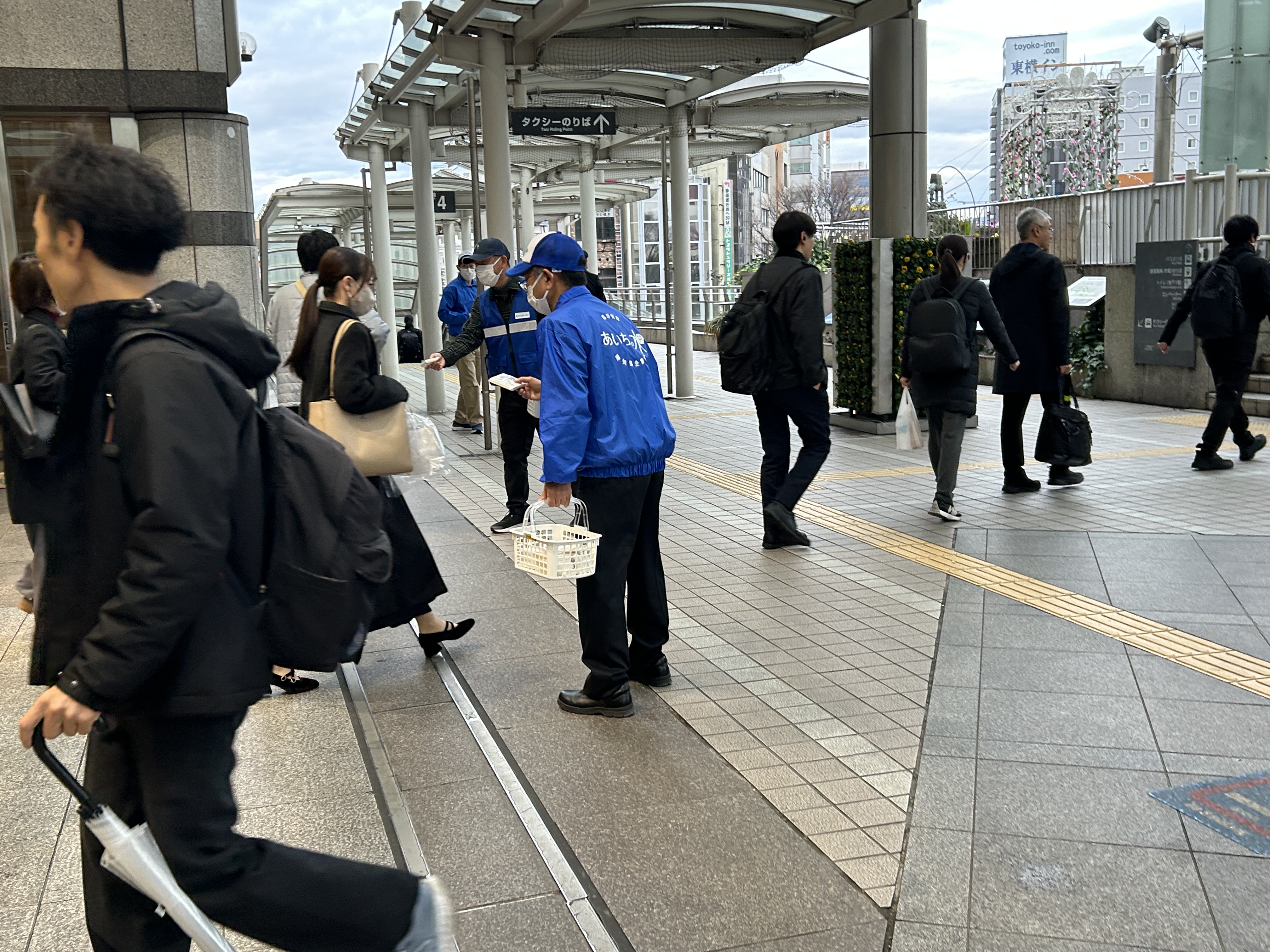 街頭節水PR活動の様子