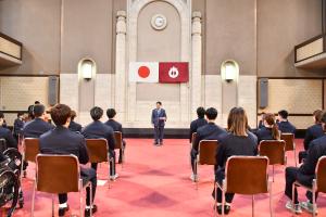 知事からのお祝いの言葉
