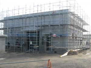 中根排水機場の上屋建築工事