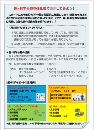 医・科学分野を強化費で活用してみよう