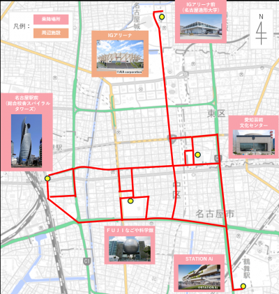走行ルートの図