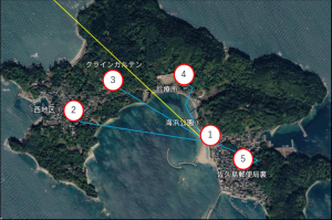 飛行ルート　佐久島