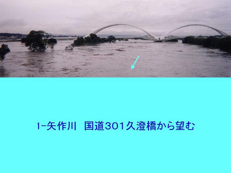 矢作川国道301号久澄橋より望む。