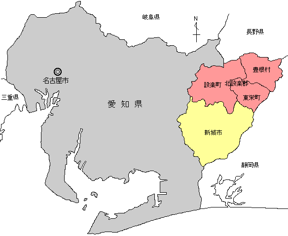 新城設楽地域地図