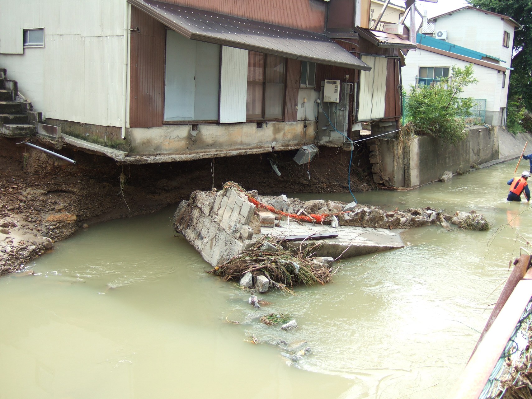 瀧見橋（1k300）上流の出水状況