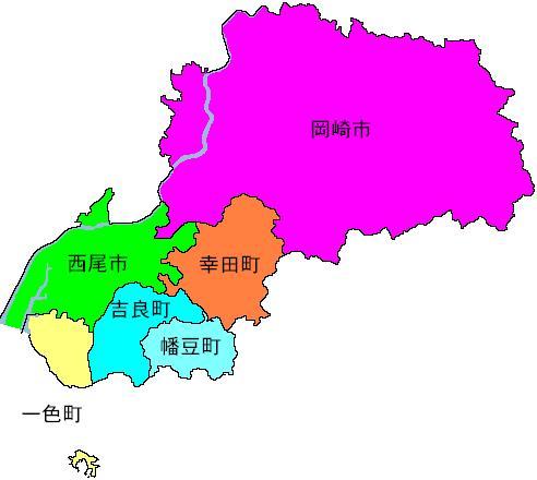 西三河建設事務所の管轄市町（河川）