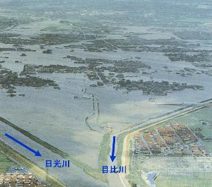 目比川の浸水状況