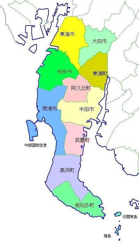 知多管内図です