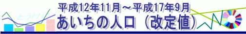 あいちの人口（改定値）ロゴ