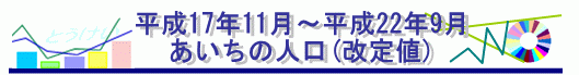 あいちの人口（改定値）ロゴ