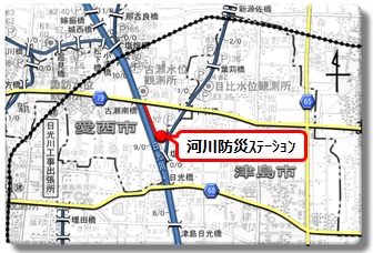 防災ステーションの位置図