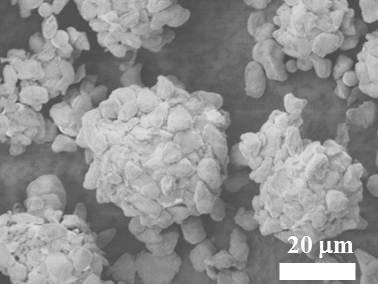 図5　テフロン（PTFE）粉末でコーティングされた粒径50μmの鋼粒子