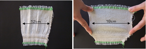図1　伸縮を検知できる布