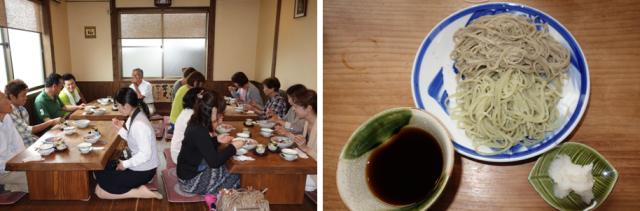 アスパラガス料理に舌鼓する生産者
