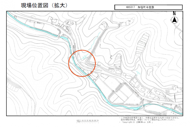 現場位置図（拡大）